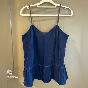 Velvet tank-top blouse